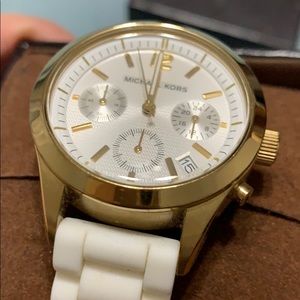 Michael Kors Watch-Silicone Gold Tone